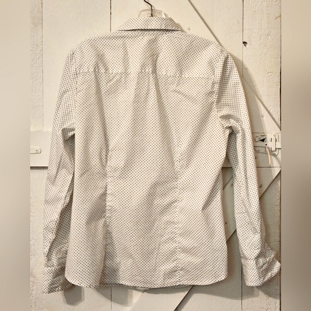 Apt. 9 White Polka Dot Button-down Top - Picture 2 of 11